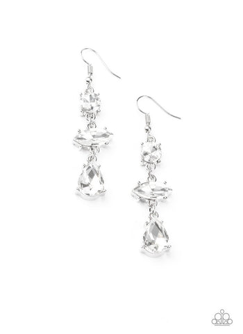 Starlet Twinkle- White Earrings