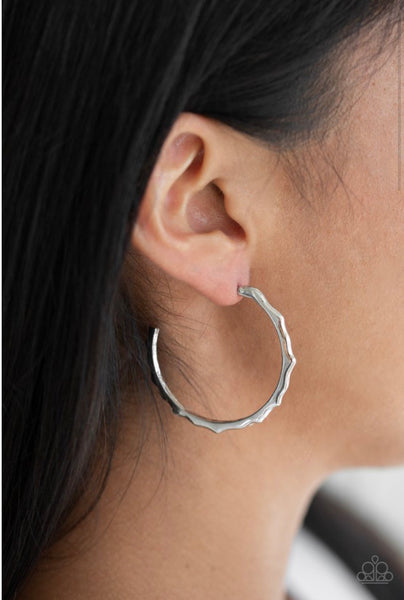 Danger Zone- Silver Earrings