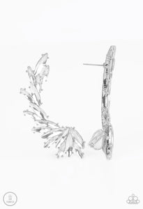 Because Ice Said So- White Ear Crawler Earrings