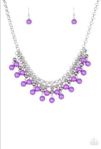 Friday Night Fringe- Purple Necklace