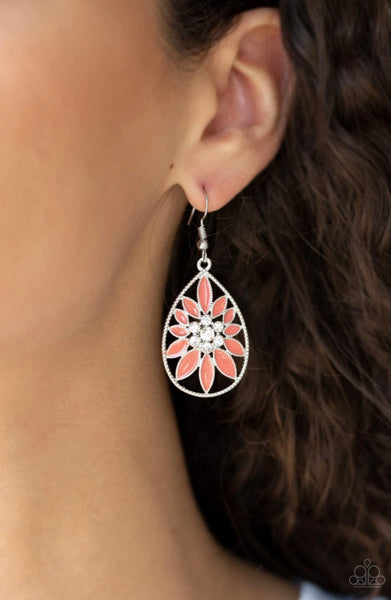 Floral Morals- Orange Earrings