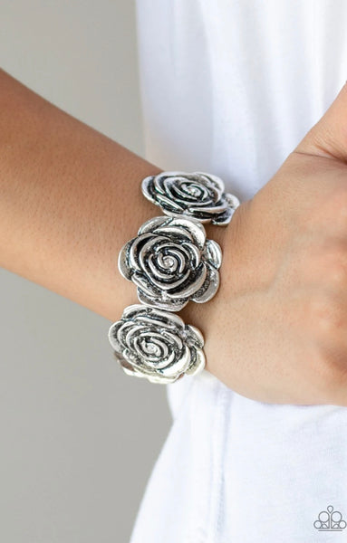 Floral Flamboyancy- White Bracelet