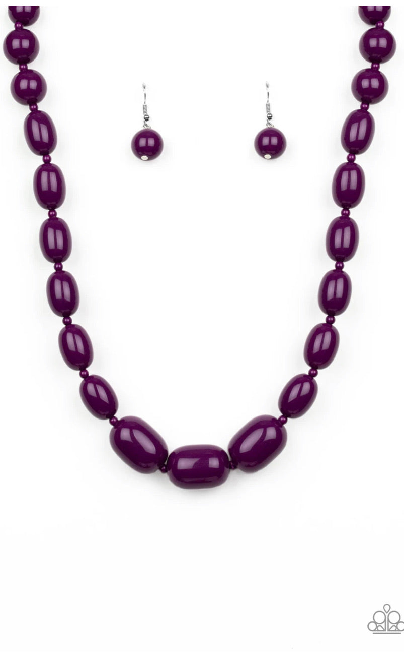 Poppin’ Popularity- Purple Necklace