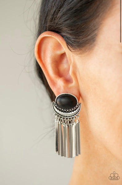 Monsoon Season- Black Post Earrings