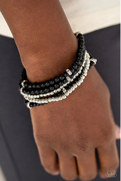 Fiercely Frosted- Black Bracelet