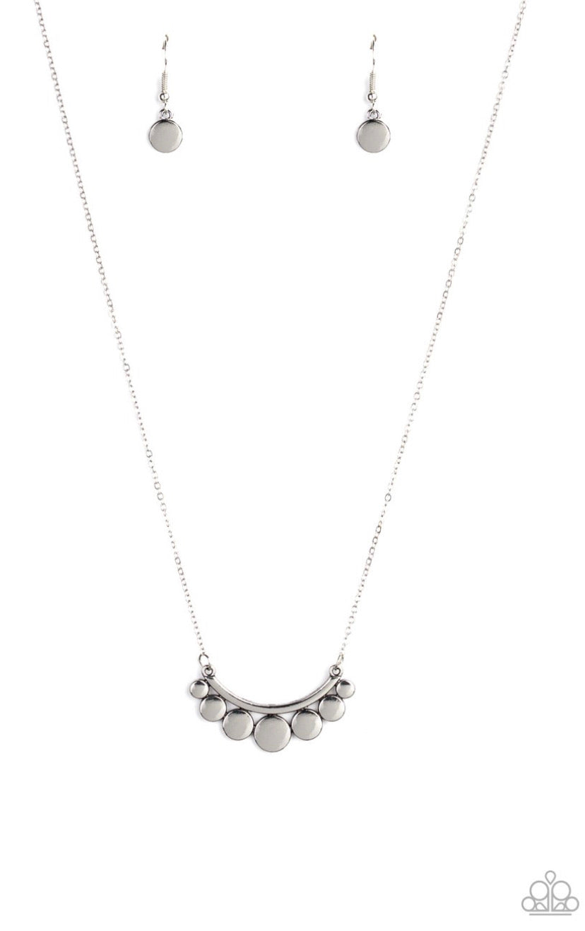 Melodic Metallics- Silver Necklace