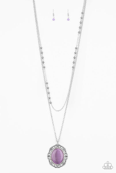 Endlessly Enchanted- Purple Necklace