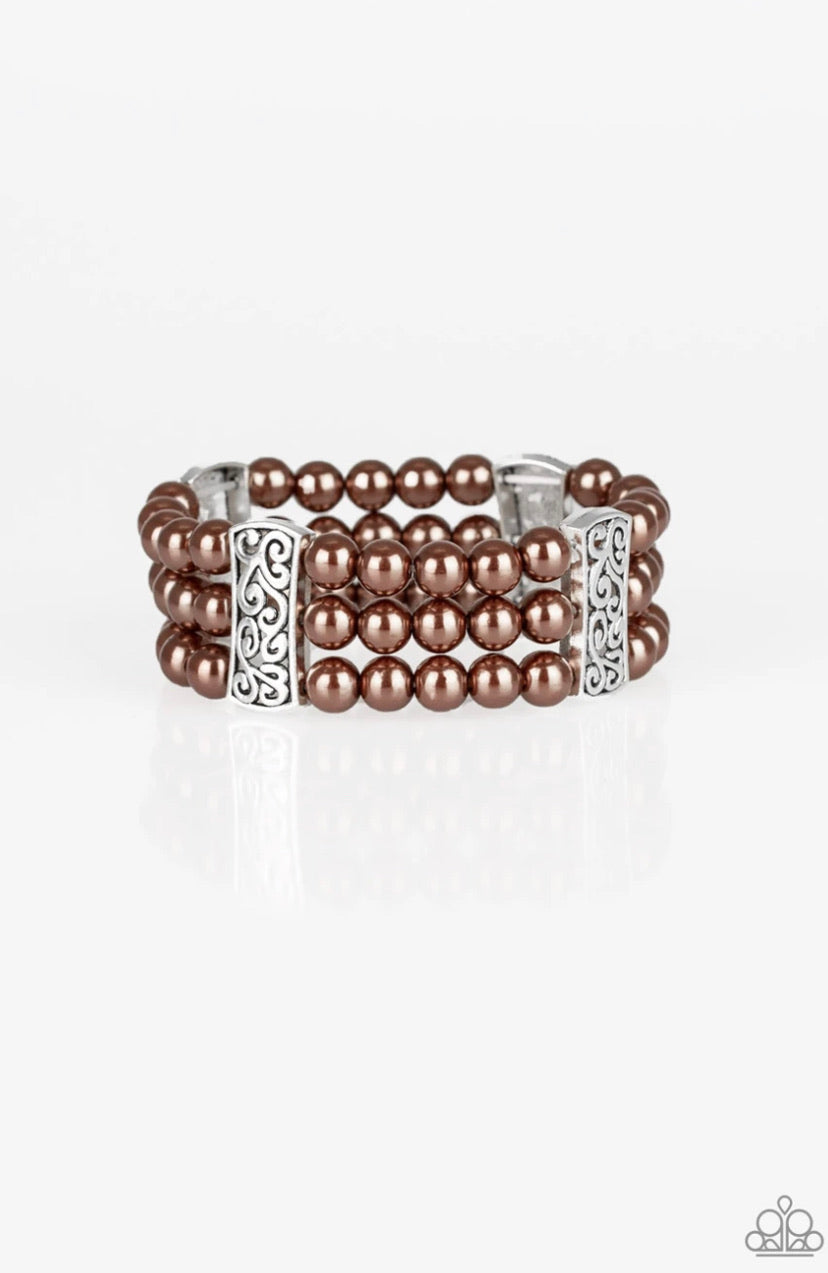 Ritzy Ritz- Brown Bracelet #1563