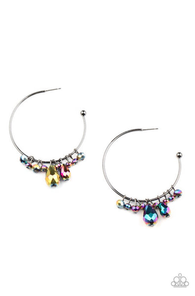 Dazzling Downpour- Multi Hoop Post Earrings #1720