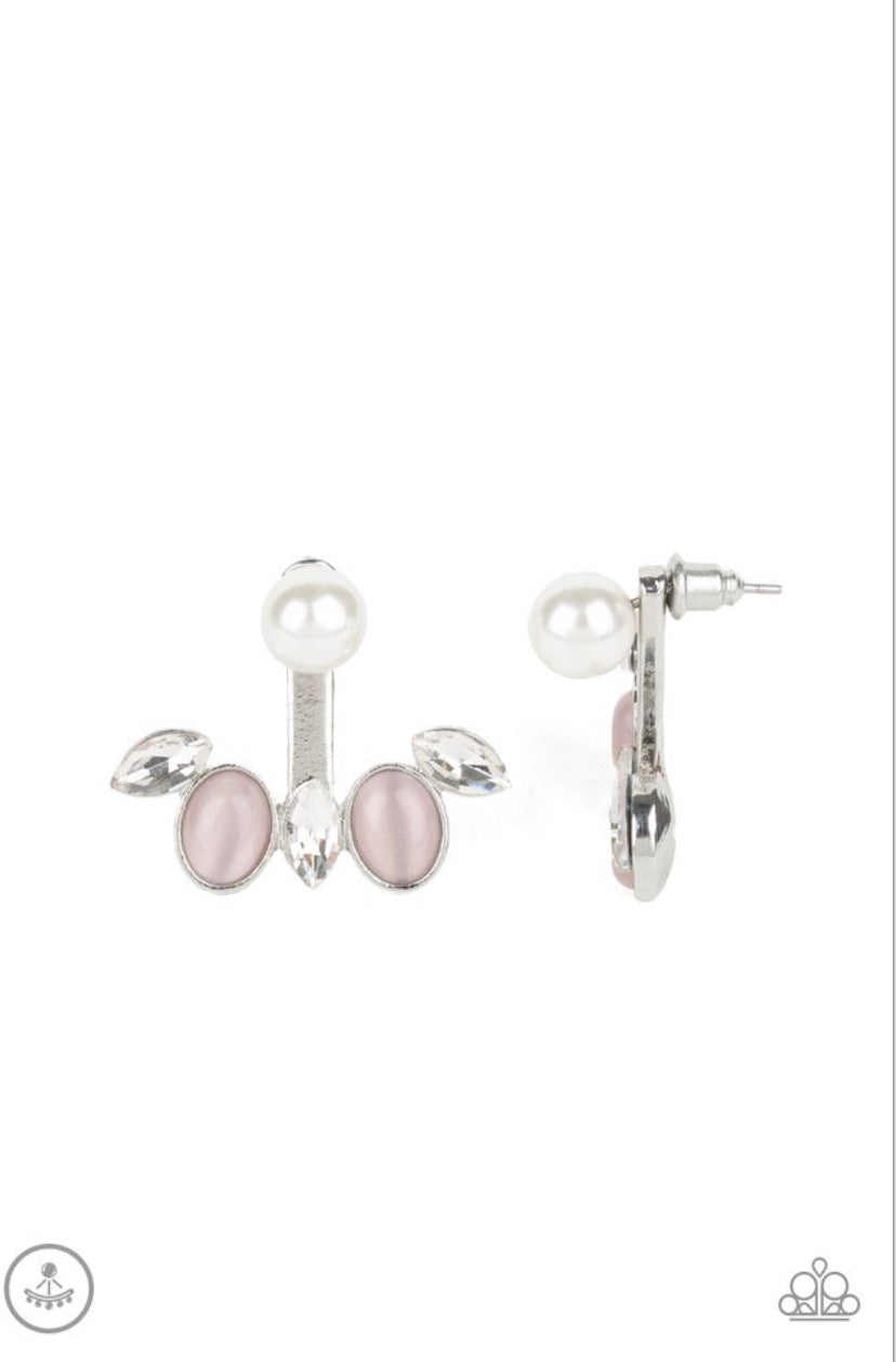 Modern Sophistication- Pink Post Earrings