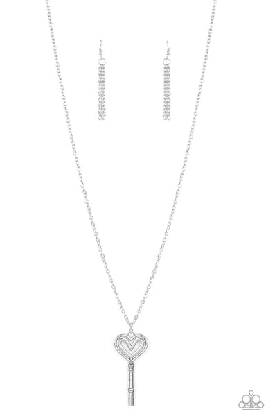 Unlock My Heart- Silver Necklace