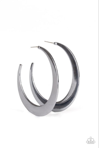 Moon Beam- Black Earrings