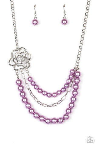 Fabulously Floral- Purple Necklace