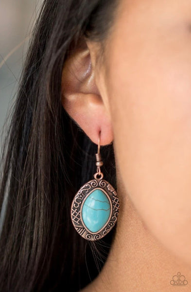 Aztec Horizons- Copper Earrings