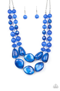 Beach Glam- Blue Necklace