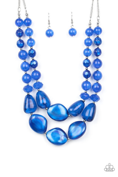 Beach Glam- Blue Necklace