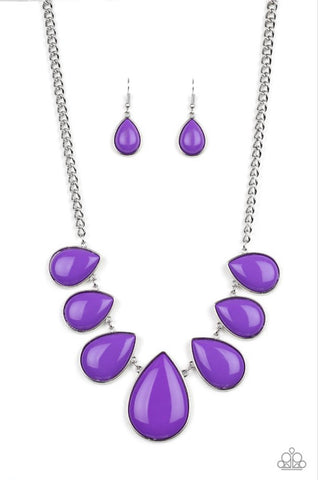 Drop Zone- Purple Necklace