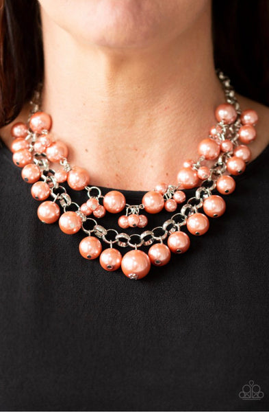 Ballroom Service- Orange Necklace