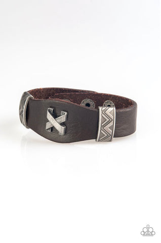 Tread Carefully- Brown Urban Bracelet