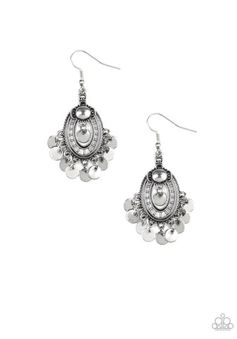 Chime Chic- Silver Earrings