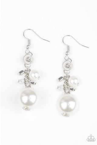 Timelessly Traditional- White Earrings