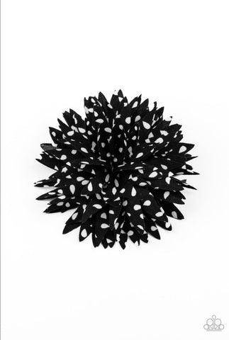 Polka Panache- Black Hair Clip