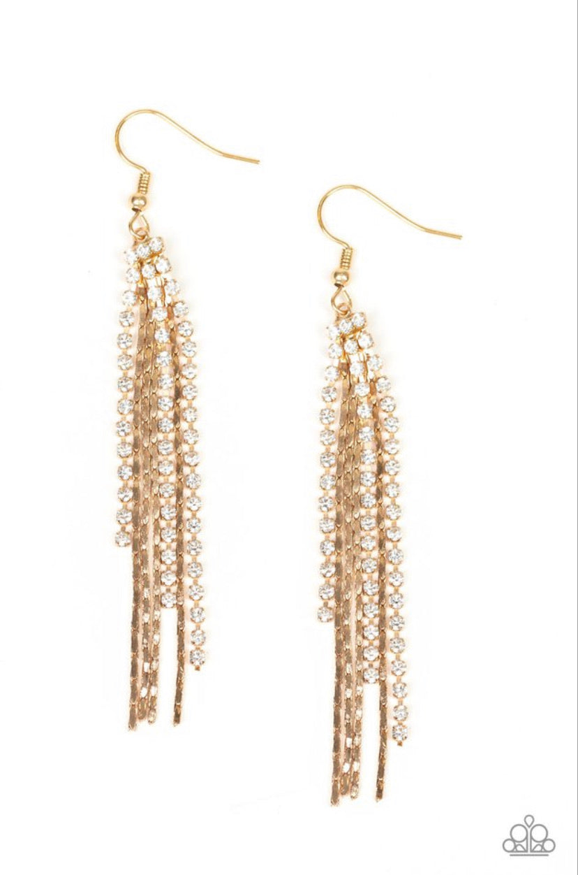 Red Carpet Bombshell- Gold Earrings