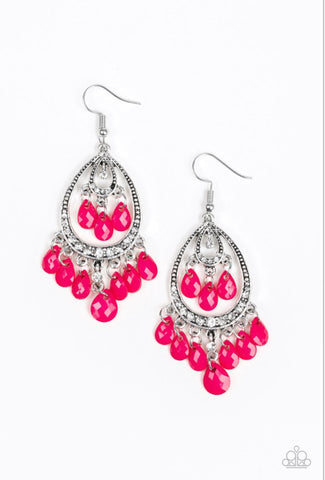 Gorgeously Genie- Pink Earrings