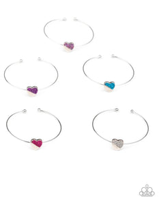 SS Glitter Heart Bracelet