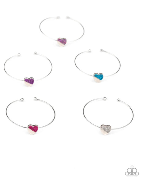 SS Glitter Heart Bracelet