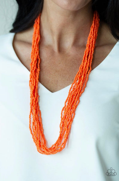 Congo Colada- Orange Necklace