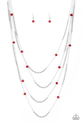 Open For Opulence- Red Necklace