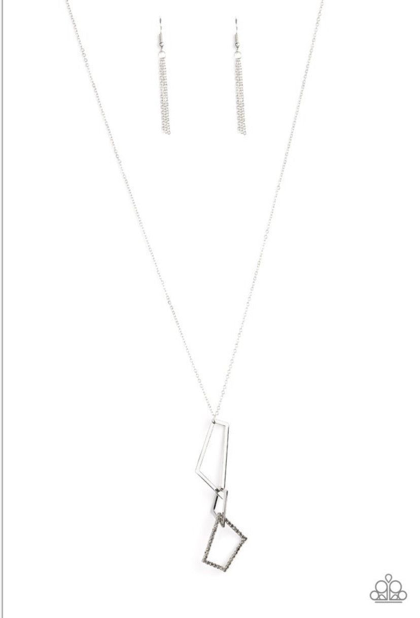 Shapely Silhouettes- Silver Necklace