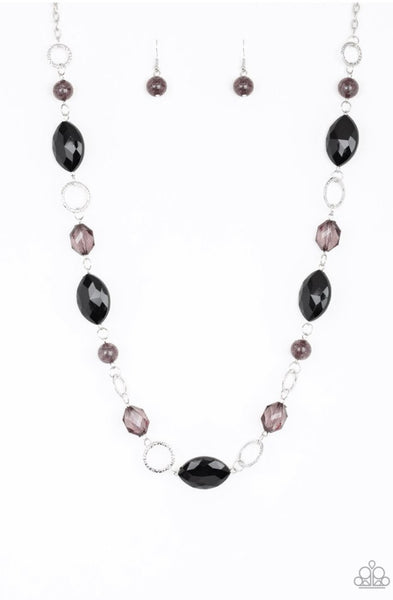 Shimmer Simmer- Black Necklace