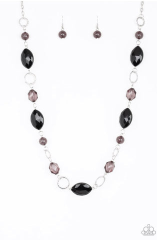 Shimmer Simmer- Black Necklace