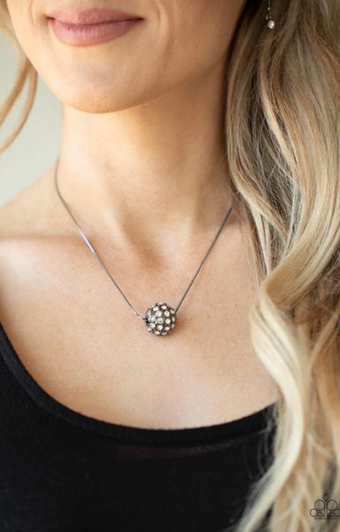 Come Out Of Your Bombshell- Gunmetal Necklace