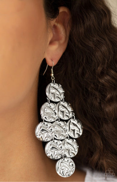 Metro Trend- Silver Earrings