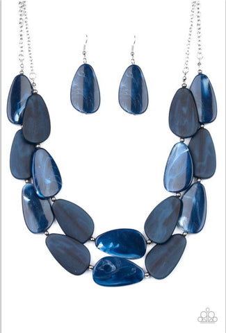 Colorfully Calming- Blue Necklace