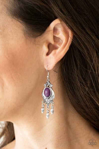 Enchantingly Environmentalist- Purple Earrings