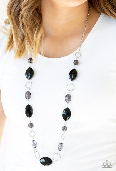 Shimmer Simmer- Black Necklace