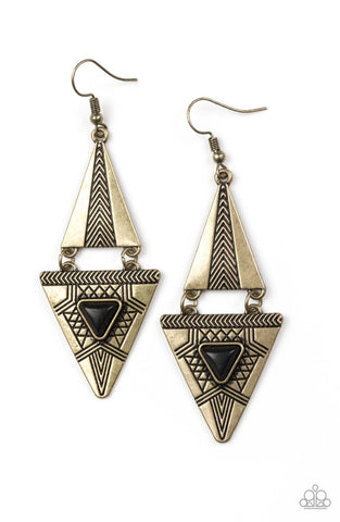 El Paso Edge- Brass Earrings