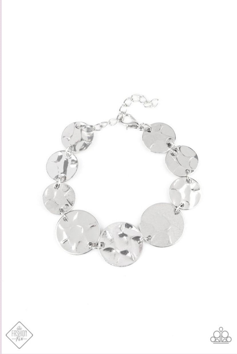 Rustic Reflections- Silver Bracelet