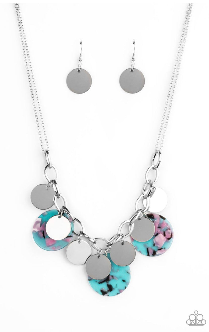 Confetti Confection- Blue Necklace