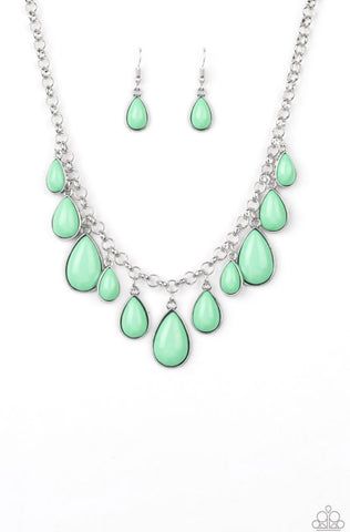 Jaw-Dropping Diva- Green Necklace