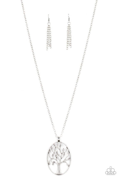 Well-Rooted- Silver Necklace