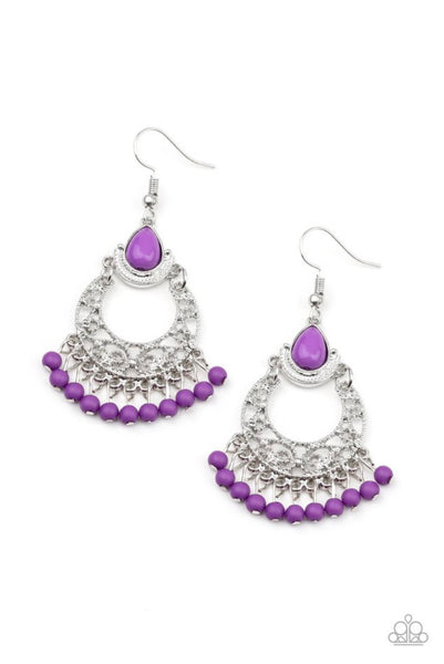 Colorful Colada- Purple Earrings