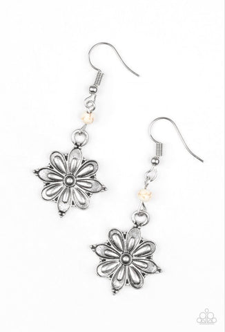 Cactus Blossom- White Earrings