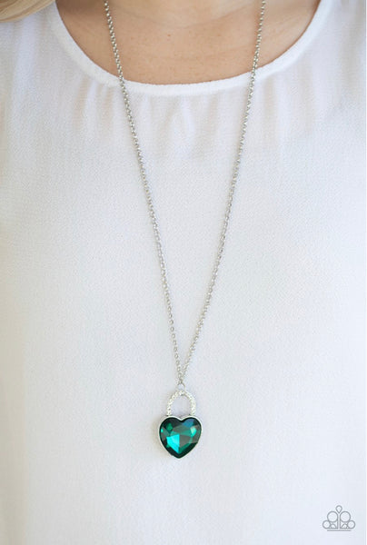 Locked In Love- Green Necklace