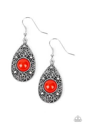 From Pop to Bottom- Red Earrings