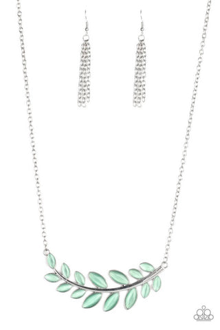 Frosted Foliage- Green Necklace